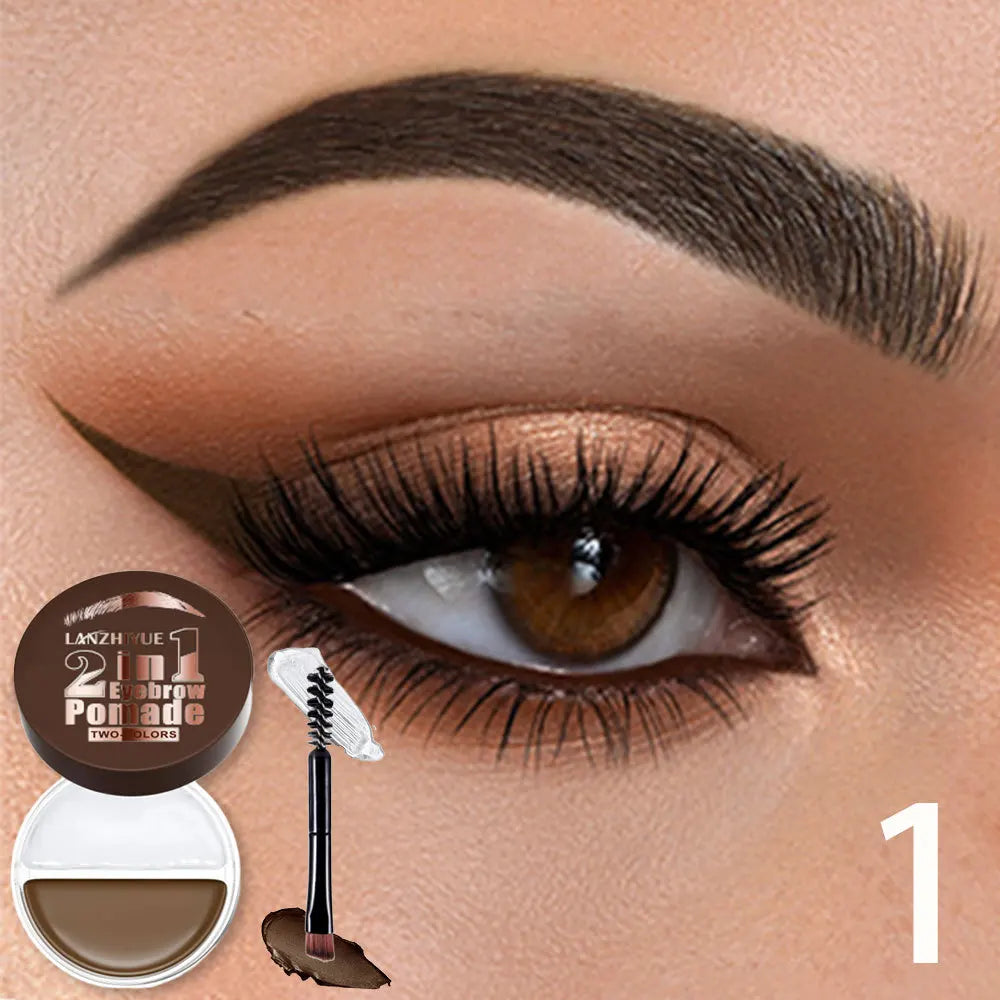 Waterproof 2-in-1 Dual Color Eyebrow Enhancer Gel - 18