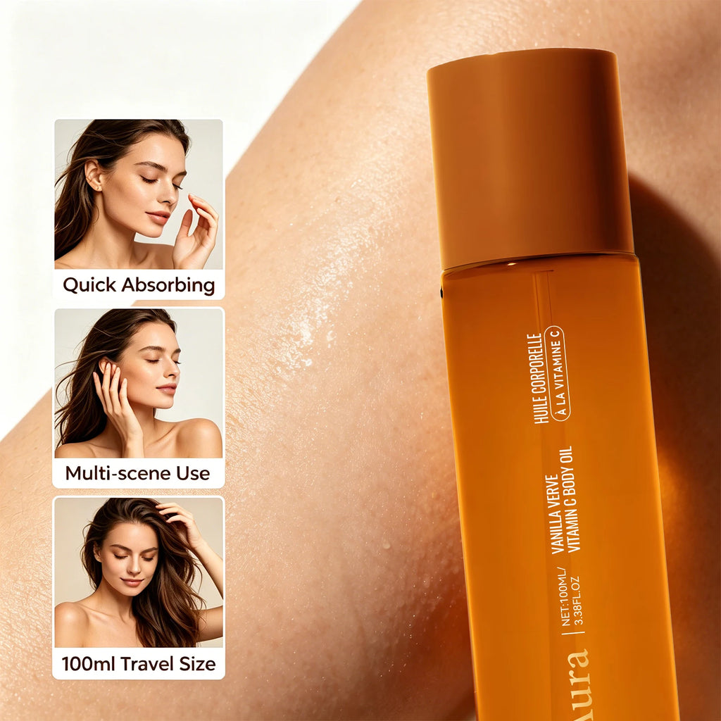 Vitamin C Brightening Body Oil for Glowing Hydrated Skin