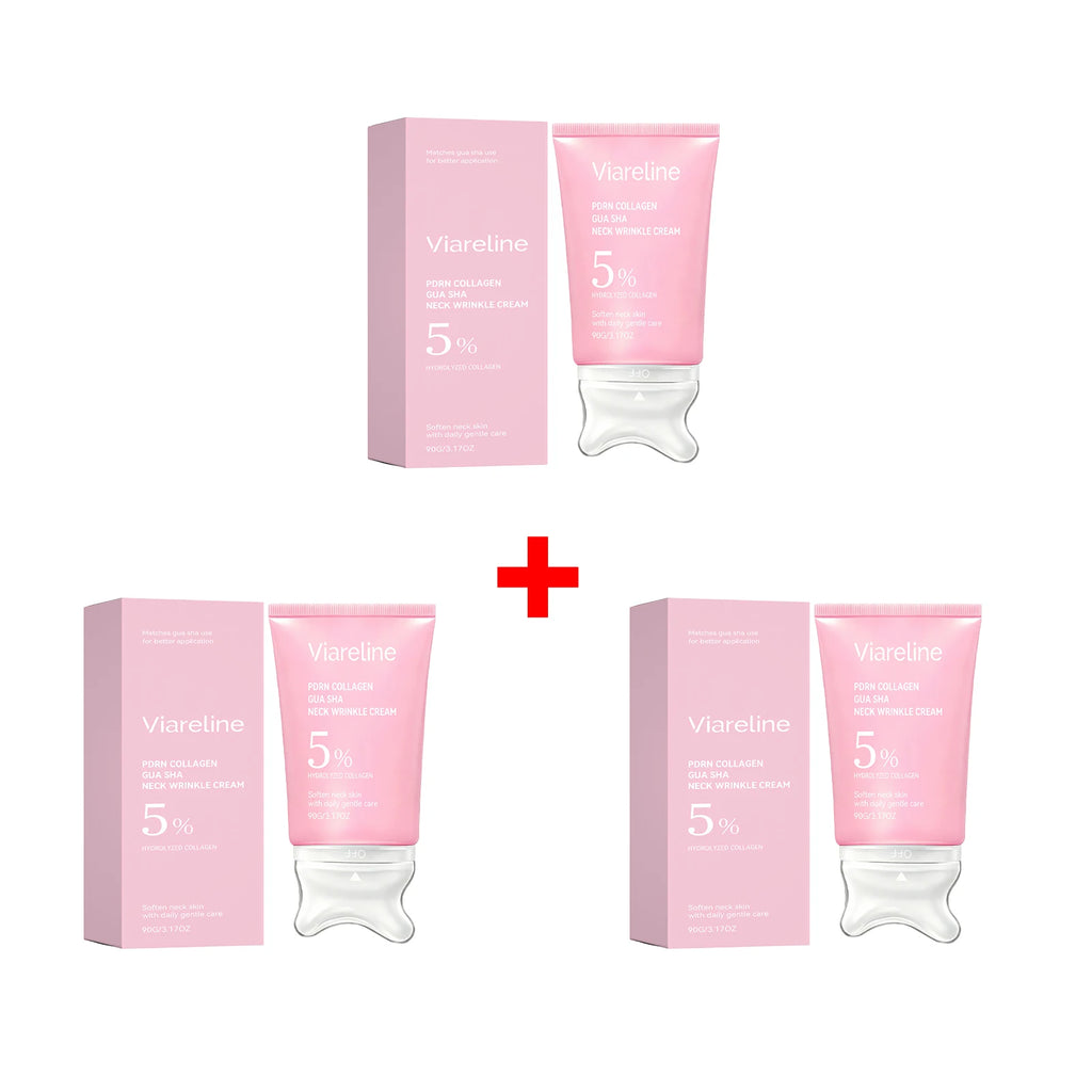 Firming Collagen Neck Cream with Gua Sha Massage Applicator