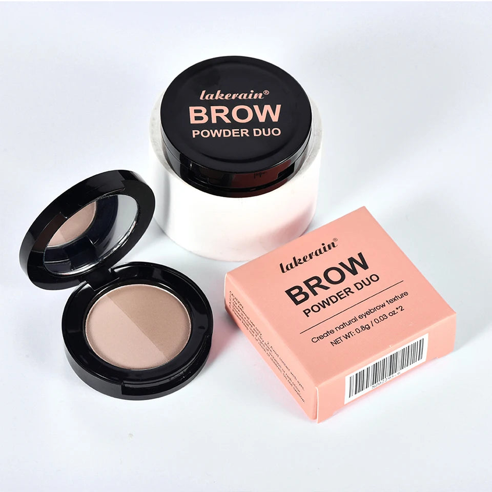Dual-Tone Eyebrow Powder Palette with Brush