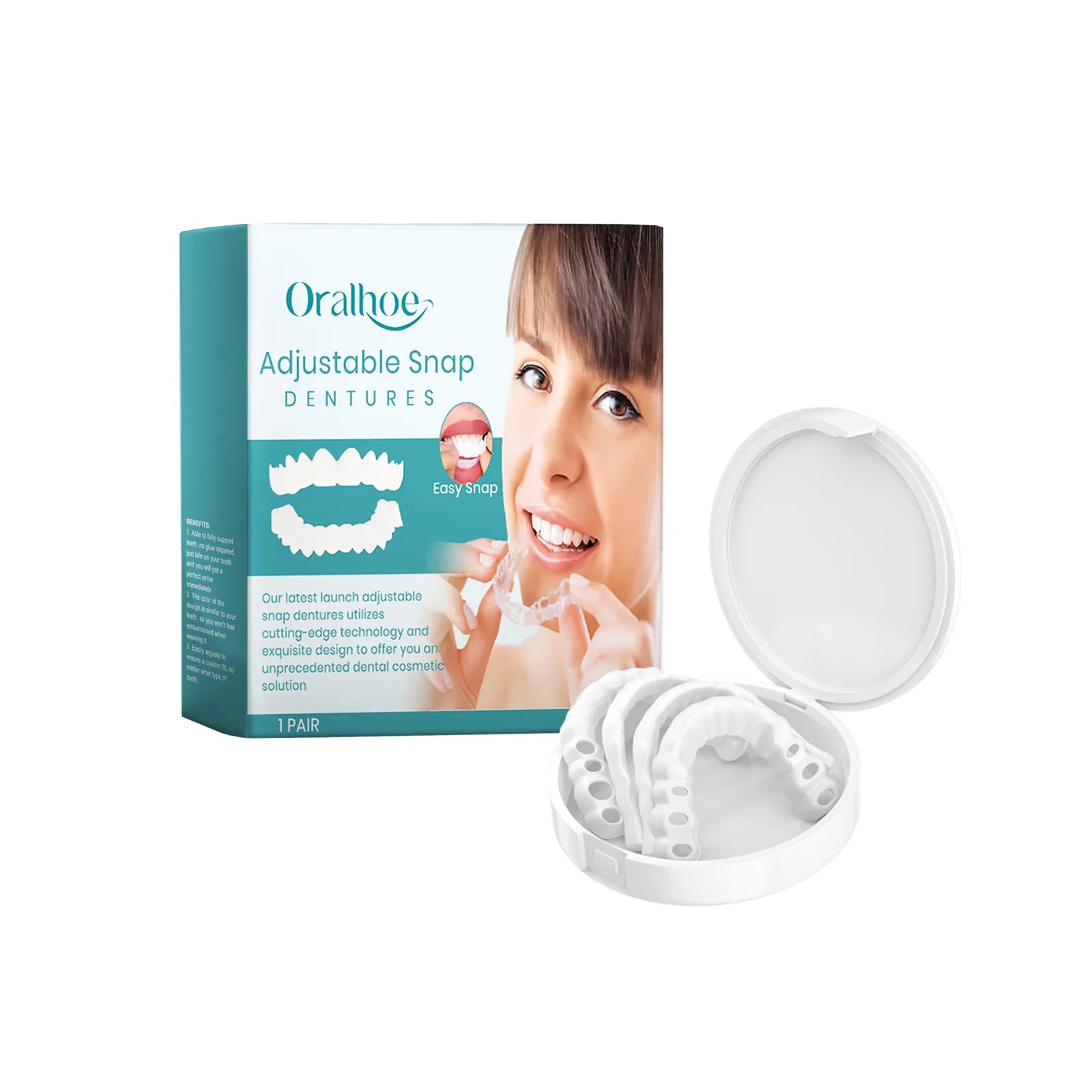 Adjustable Snap-On Cosmetic Dentures for Smile Restoration - 14