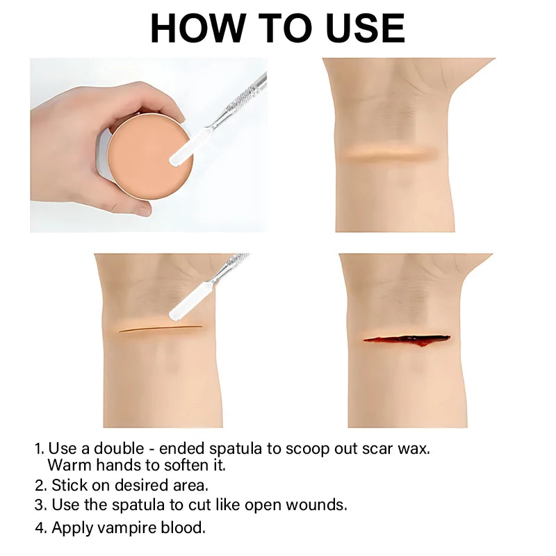 Special Effects Makeup Scar Wax for Halloween and Cosplay - 7