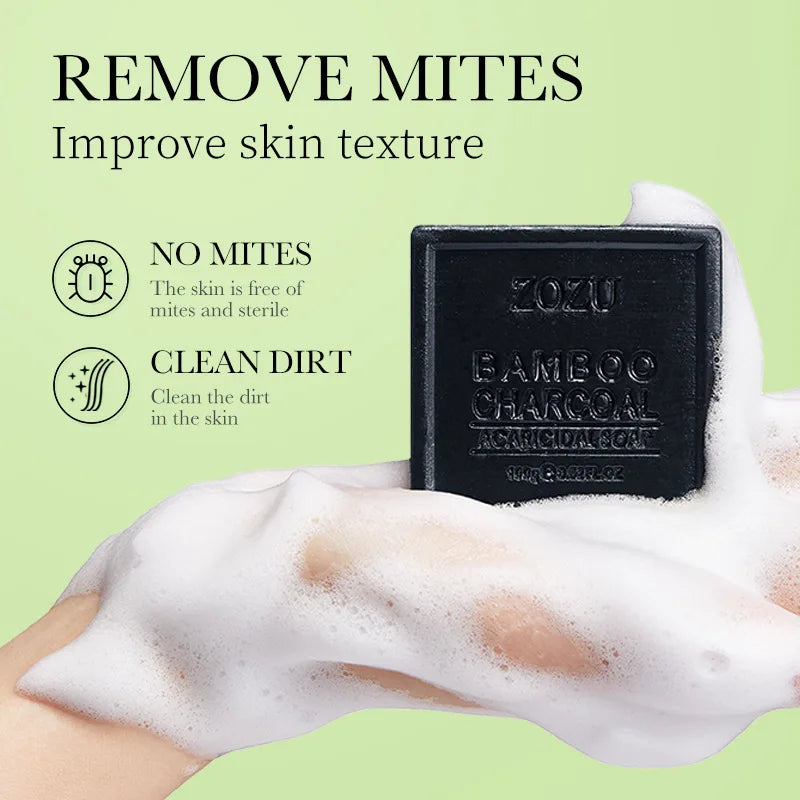 Deep Cleansing Bamboo Charcoal Soap for Clear Radiant Skin - 4