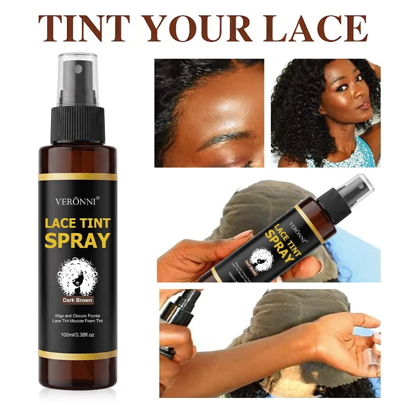 Dark Brown Lace Tint Spray for Natural Wig Blending