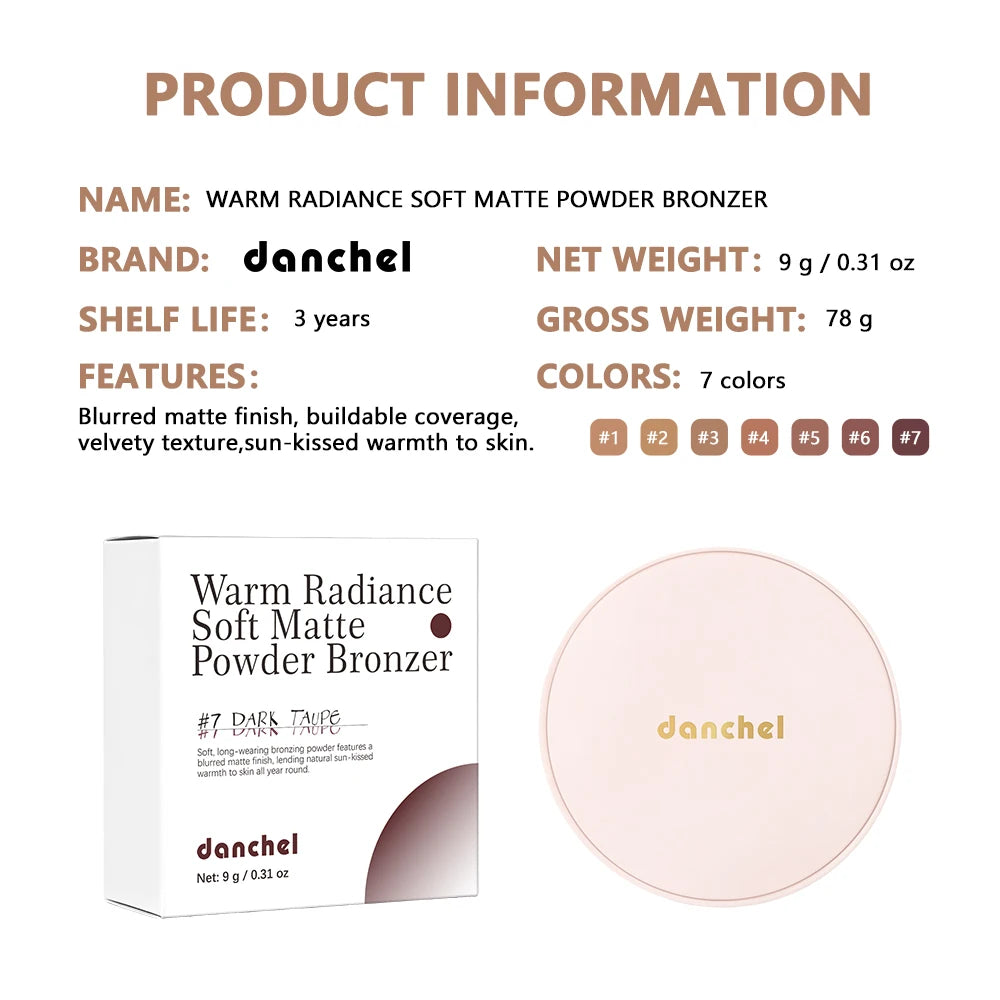Soft Matte Bronzer Powder for Natural Contouring