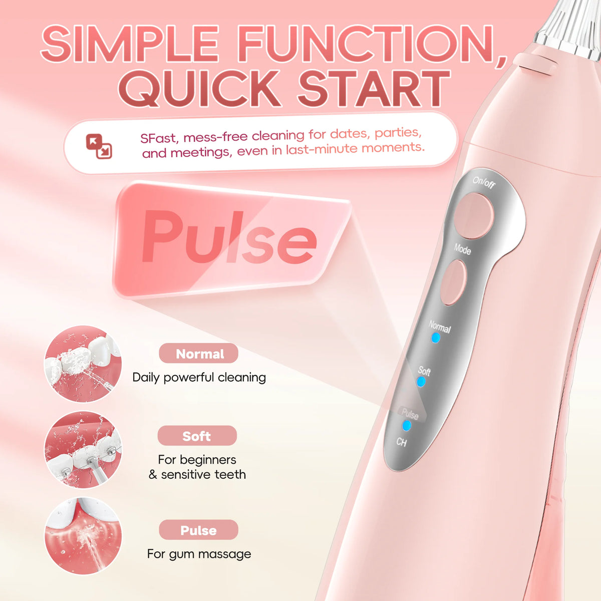Portable Oral Irrigator and Electric Toothbrush Combo