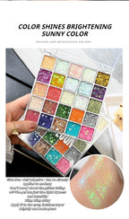 Glitter Sequin Eyeshadow Palette for Festivals and Parties