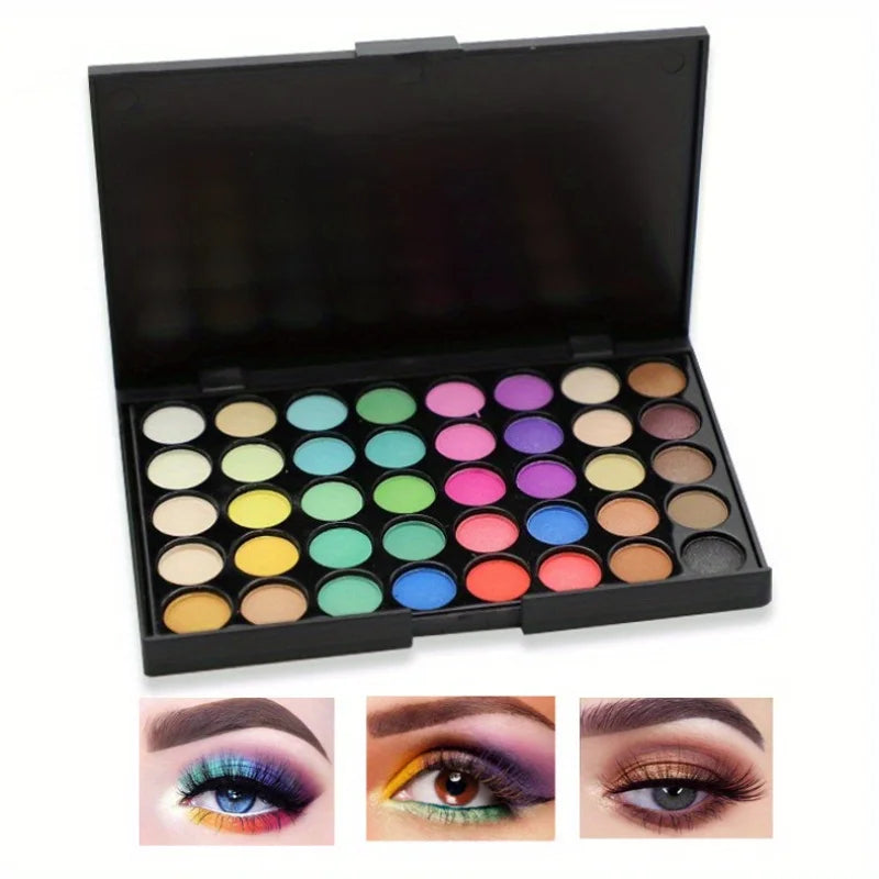 40-Color Professional Eyeshadow Palette Matte and Shimmer