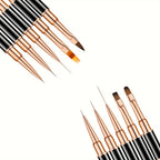 Dual-End Nail Art Liner Brush Set for Precise DIY Manicures