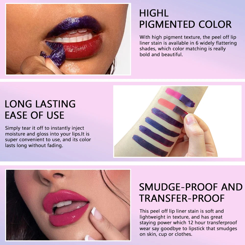Long-Lasting Peel-Off Matte Liquid Lipstick - 12