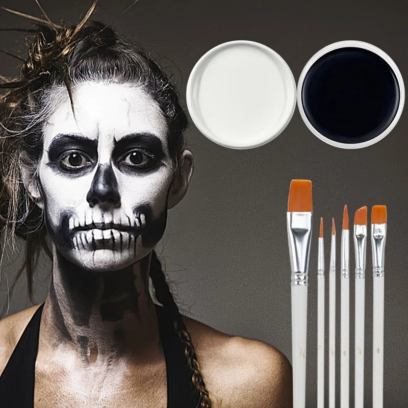 Professional Face and Body Paint Kit with Brushes for Parties