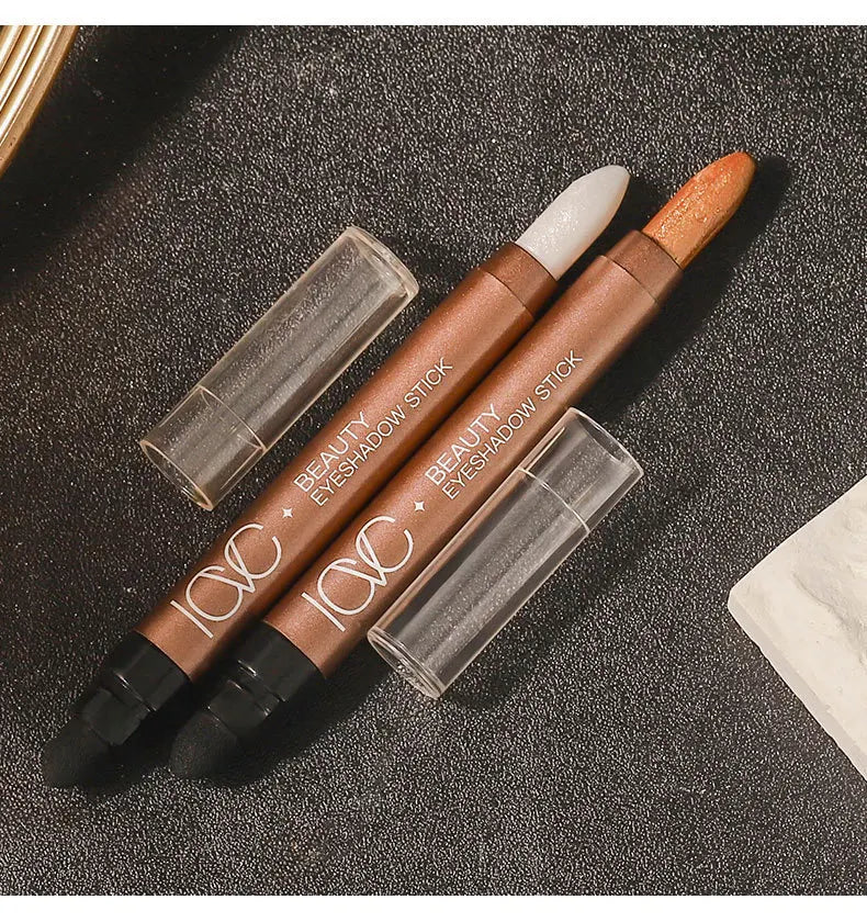 Waterproof Shimmer Eyeshadow Stick for Long-Lasting Eye Makeup