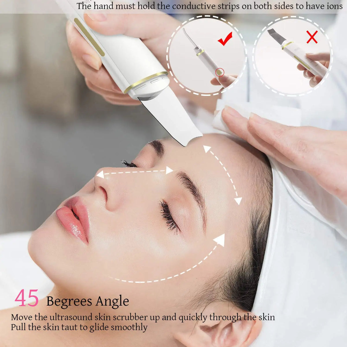 Ultrasonic Facial Skin Scrubber and Pore Cleanser