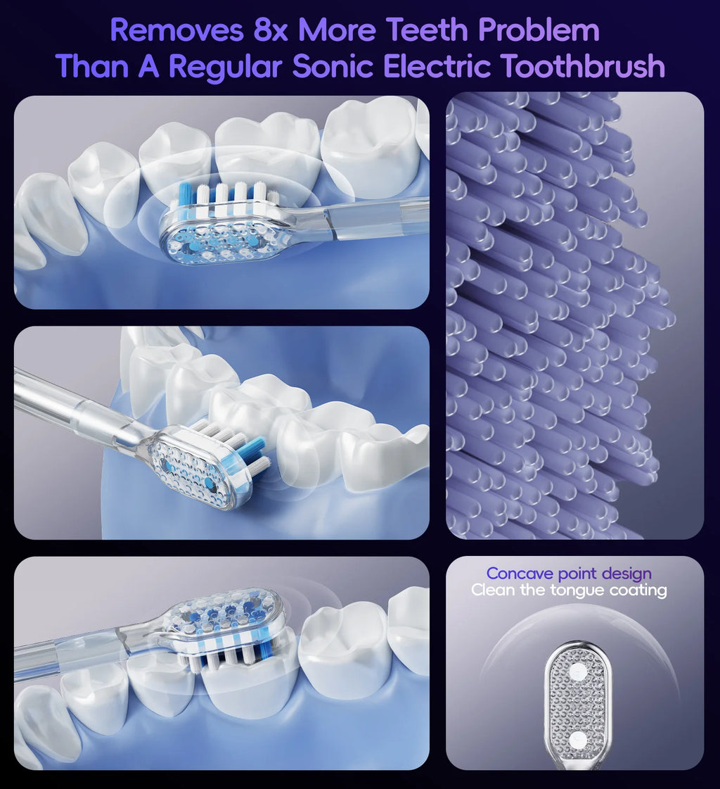 Portable Sonic Electric Toothbrush and Water Flosser Oral Care Set