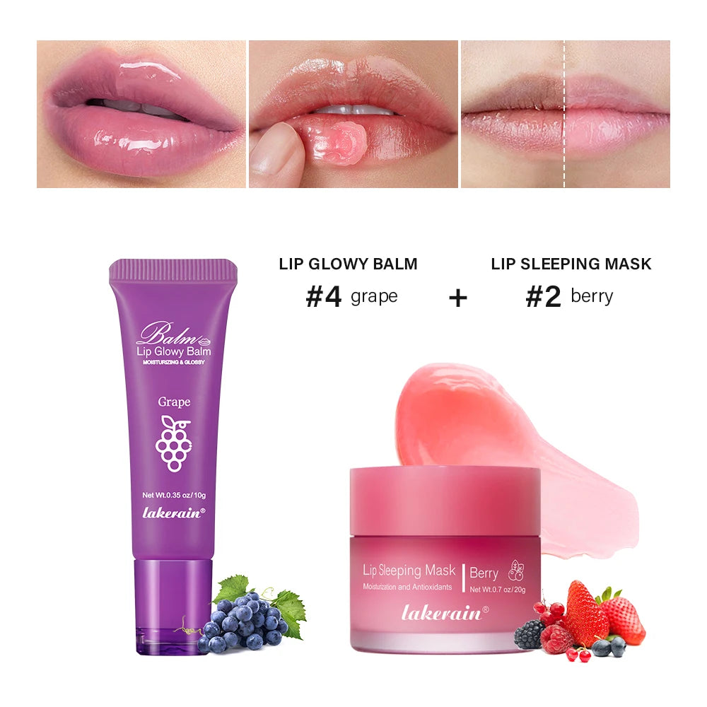 Moisturizing Lip Balm and Overnight Recovery Mask Set - 26