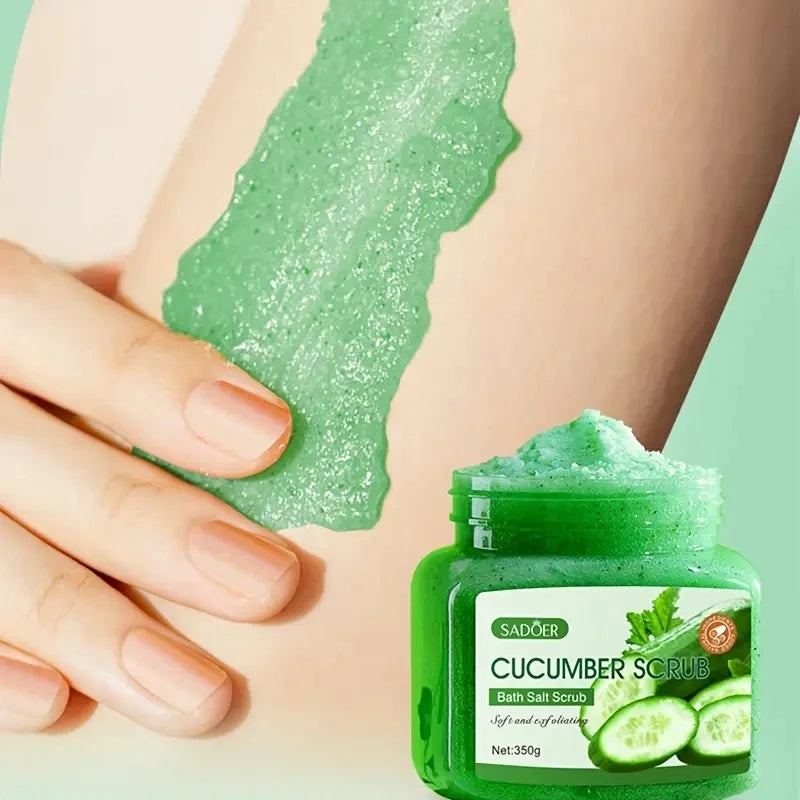 Refreshing Cucumber Exfoliating Skin Smoothing Body Scrub - 3