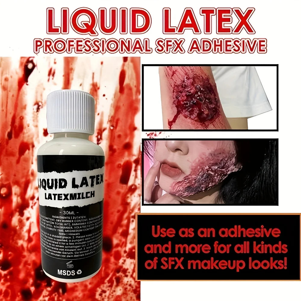 Liquid Latex for SFX Makeup and Halloween Special Effects