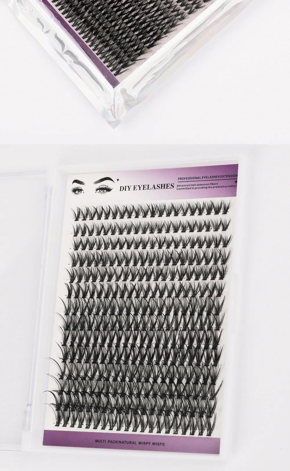 DIY Cluster Eyelash Extension Kit for Natural Wispy Look