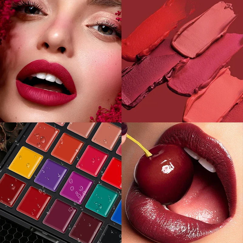 25-Shade Professional Moisturizing Lipstick and Lip Gloss Palette