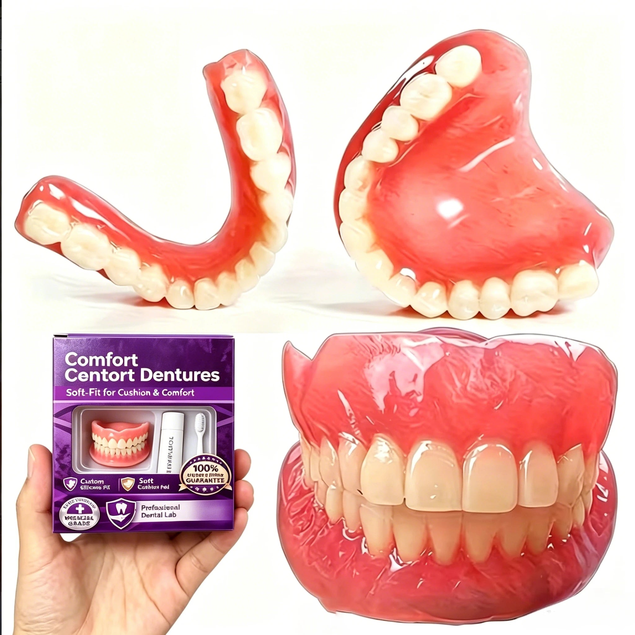 Instant Comfort Cosmetic Denture Set for Natural Smile - 1