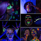 Neon UV Glow Face and Body Paint Set for Parties