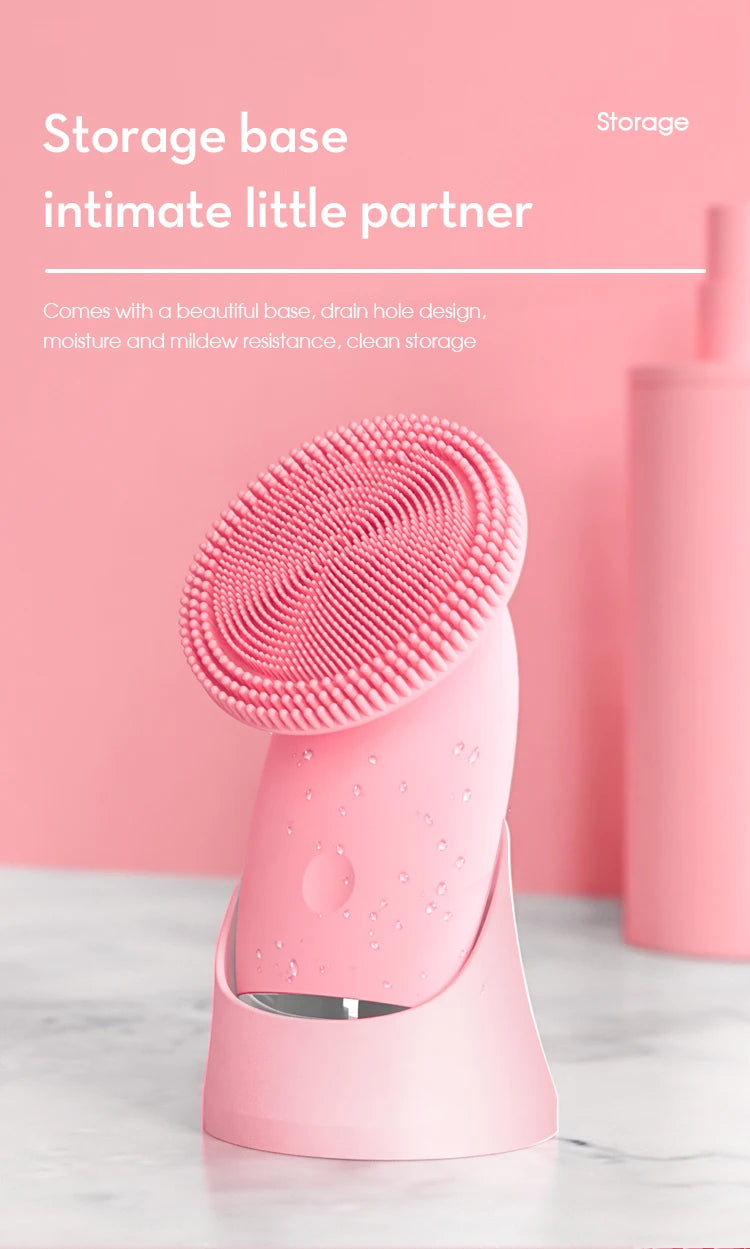 Electric Sonic Facial Cleansing Brush for Radiant Skin