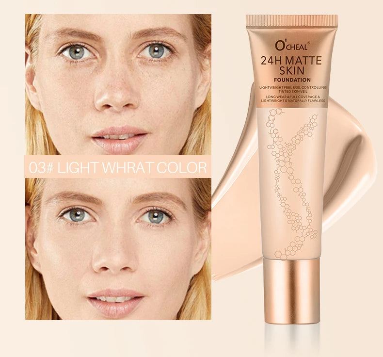Long-Lasting Waterproof Matte Liquid Foundation