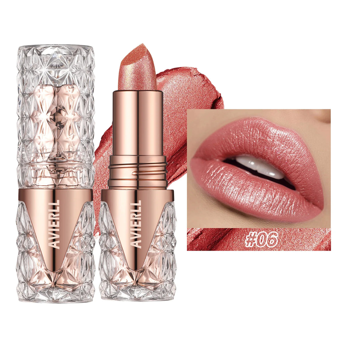 Pearlescent Glitter Waterproof Lipstick