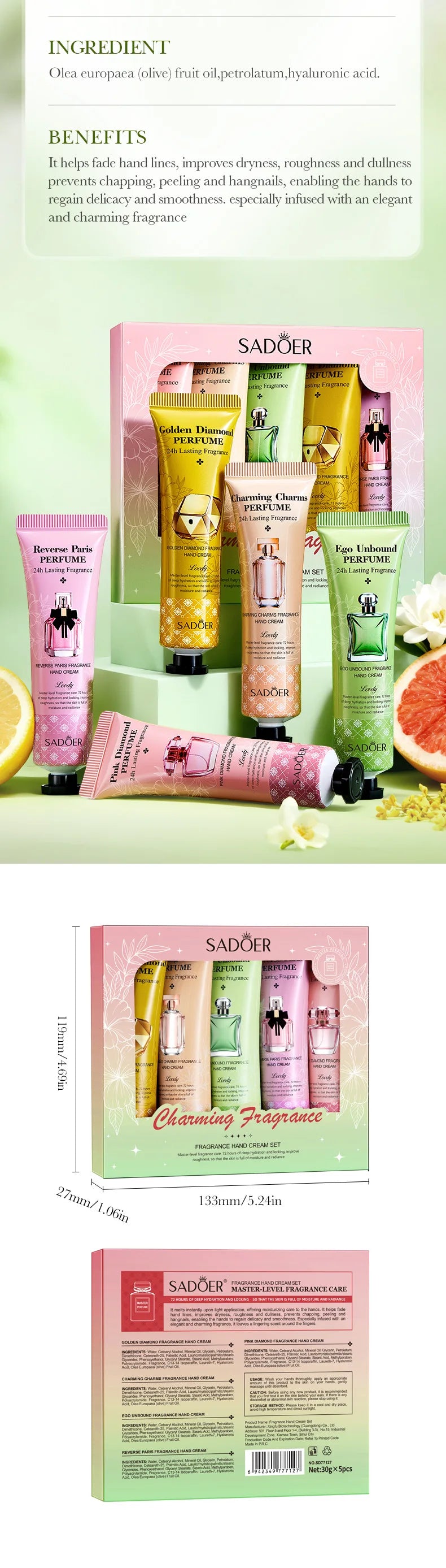 Perfumed Moisturizing Hand Cream Set