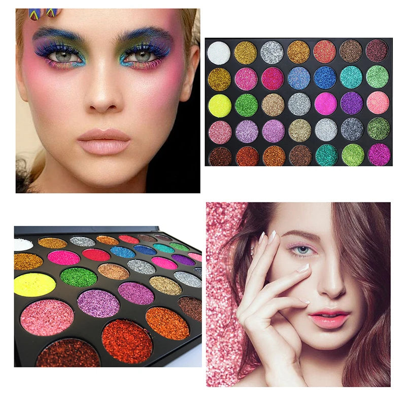 35-Color Shimmer & Glitter Eyeshadow Palette