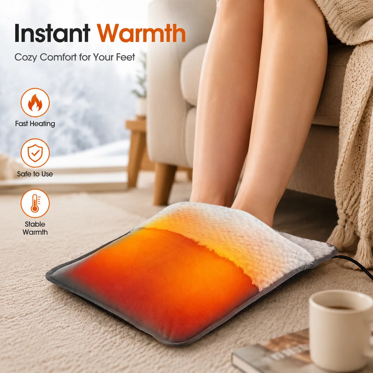 USB Electric Foot Warmer for Home and Office