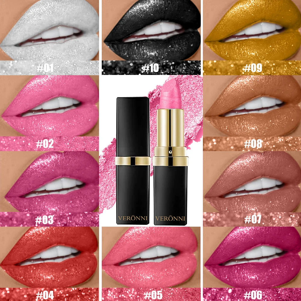 Shimmer Diamond Pearl Lip Gloss for Long-Lasting Shiny Lips - 2