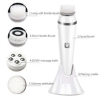 4-in-1 Electric Facial Cleansing Brush and Massager