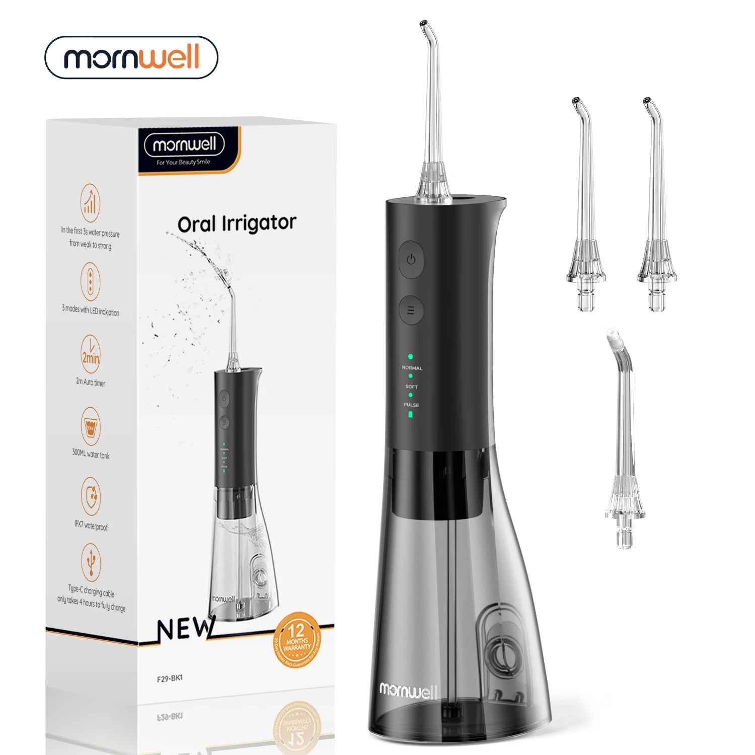 Portable Cordless Water Flosser for Teeth and Gums - 1