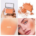Matte Embossed Blush Palette with Professional Brush