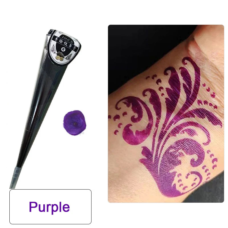 Temporary Henna Body Art Tattoo Paste Cone