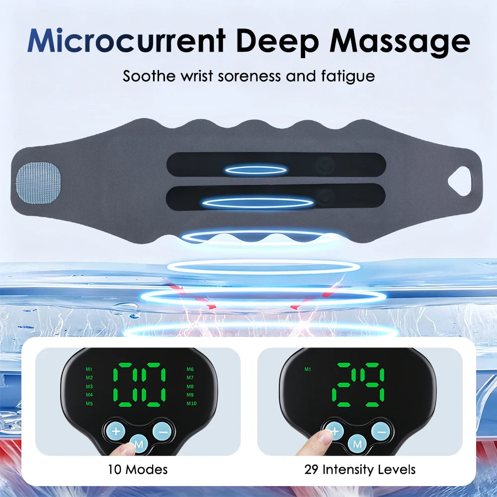 Electric Microcurrent Wrist Massager for Pain Relief