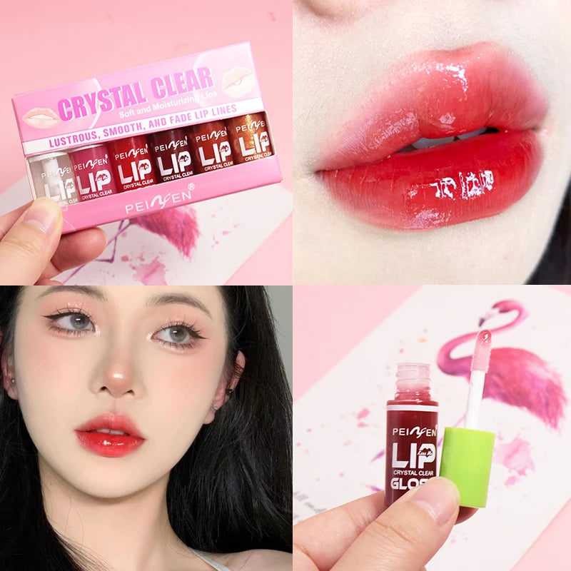 Hydrating Crystal Lip Gloss Set for Smooth Lips