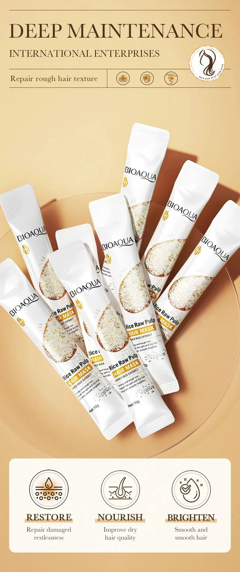 Deep Repairing Rice Hair Mask for Damaged Hair