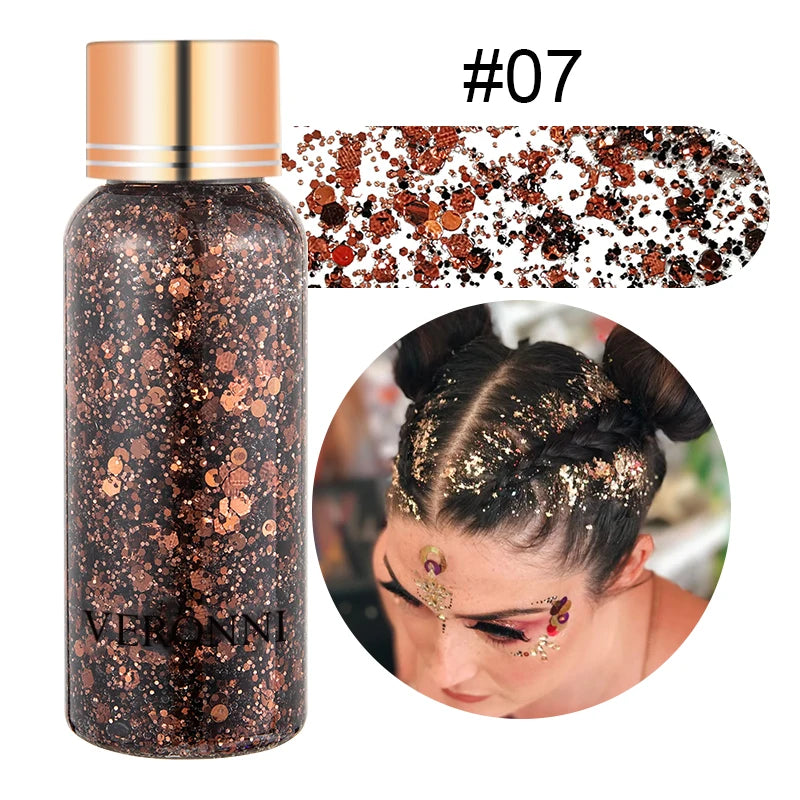 Sparkling Glitter Gel for Face, Body, and Hair