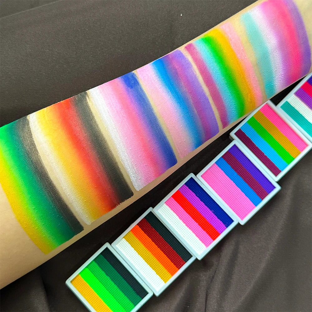 Rainbow Striped Face and Body Paint Palette