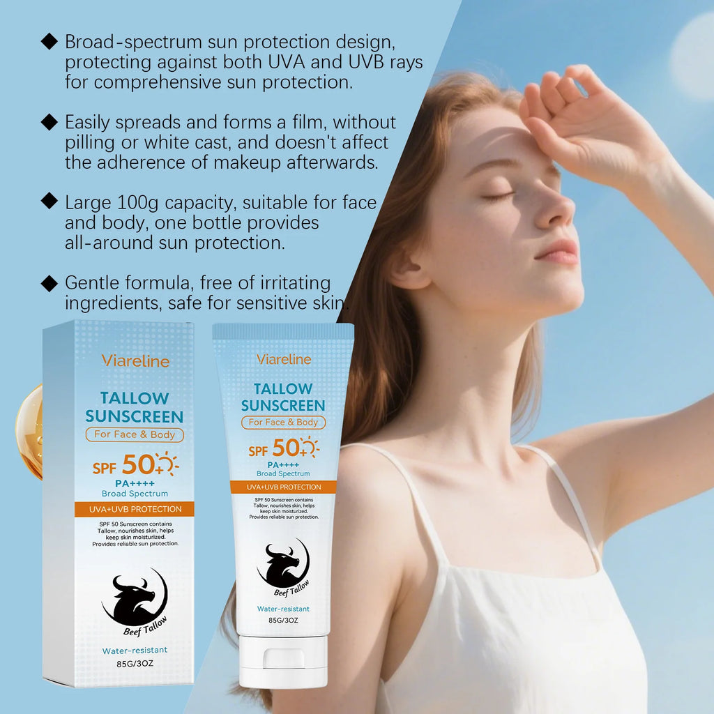 SPF 50 Nourishing Tallow Sunscreen for Face and Body