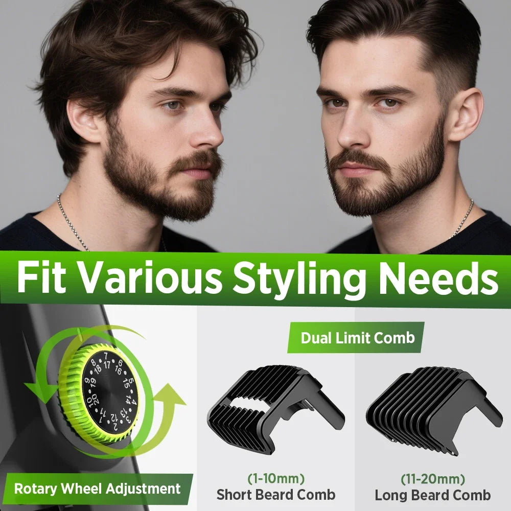 Cordless Vacuum Beard and Hair Trimmer