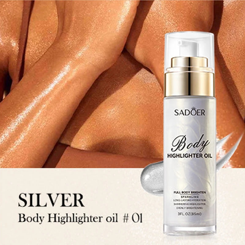 Shimmering Body Highlighter Oil for Radiant Skin