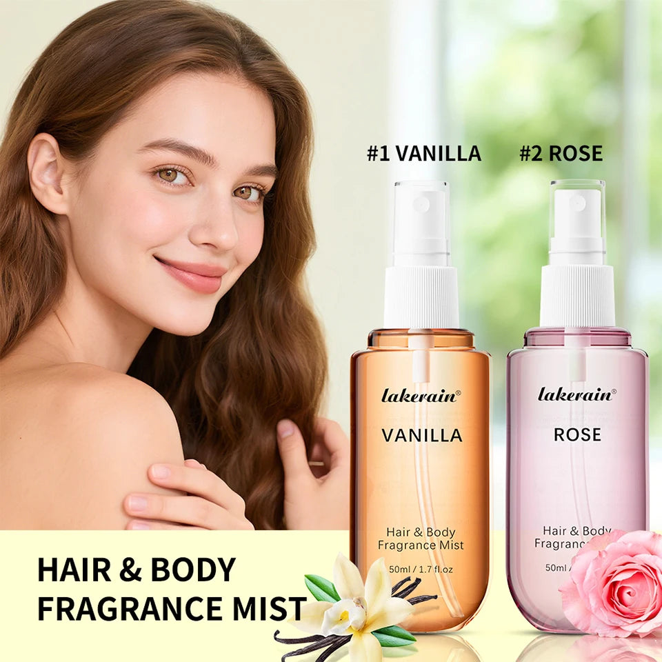 Long-Lasting Vanilla and Rose Hair and Body Fragrance Mist - 9