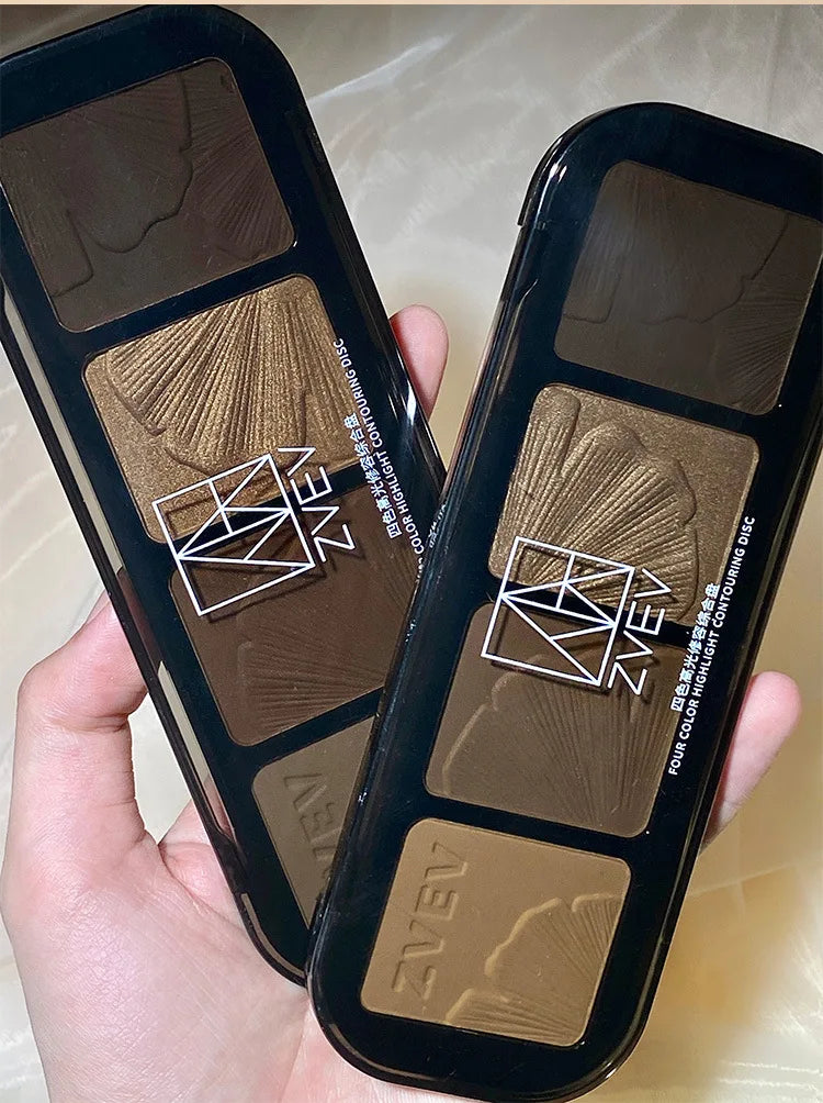 4-Color Sculpting Contour and Highlighter Palette - 8