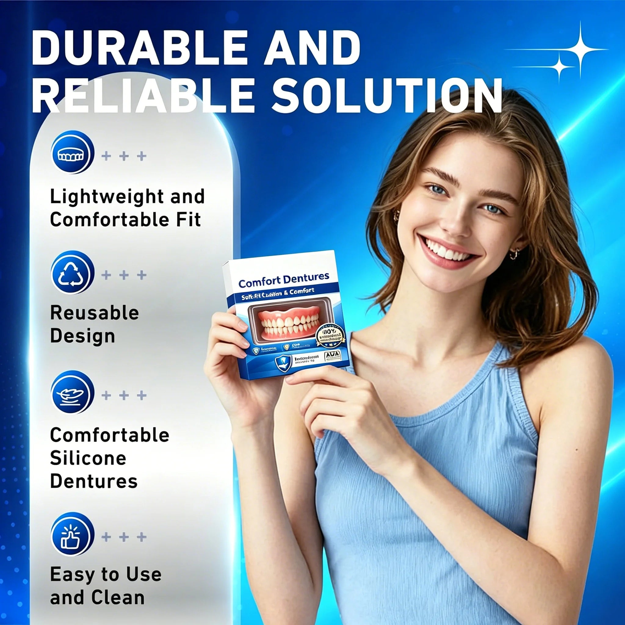 Comfort Fit Snap-On Smile Veneers for Instant Teeth Whitening - 4