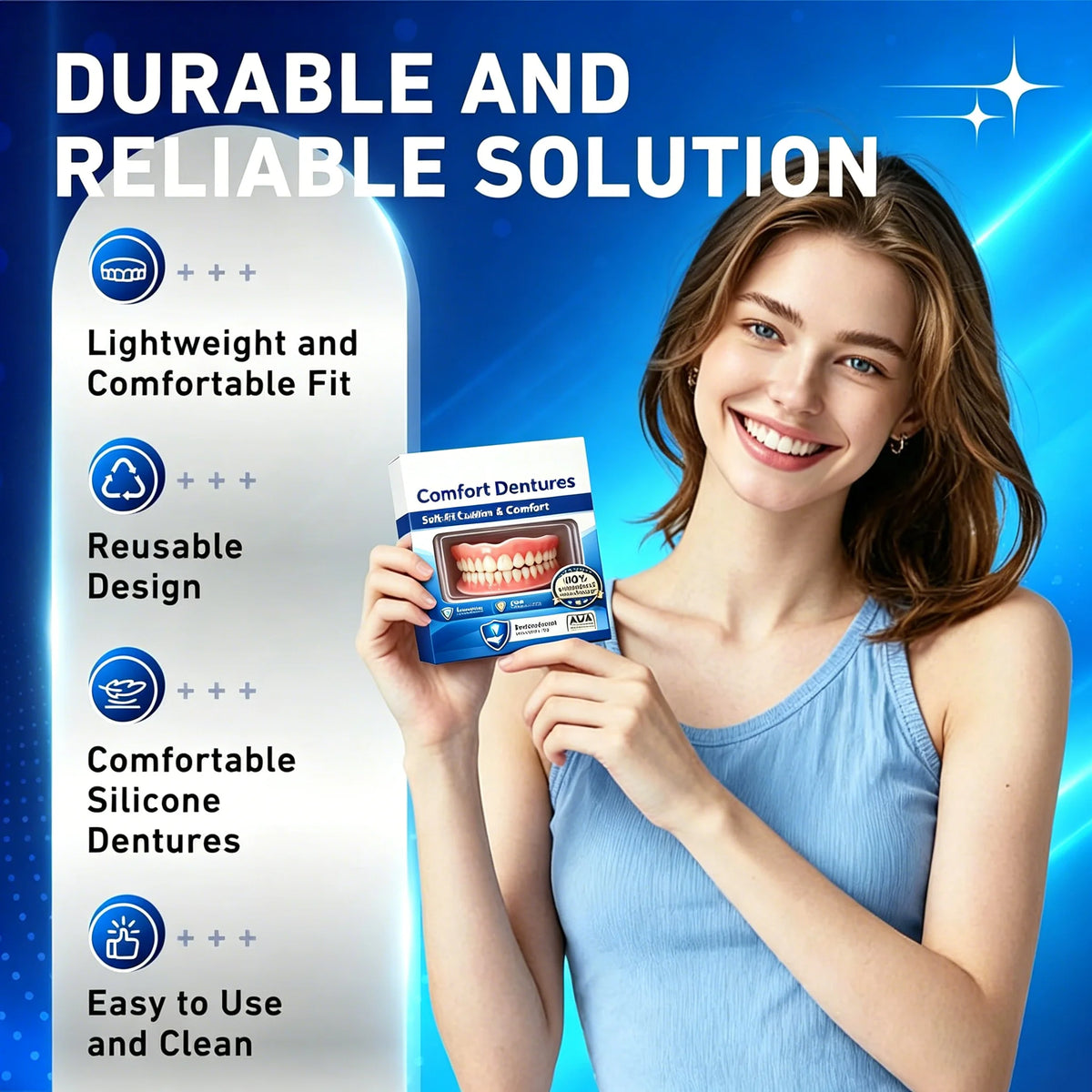 Comfort Fit Snap-On Smile Veneers for Instant Teeth Whitening