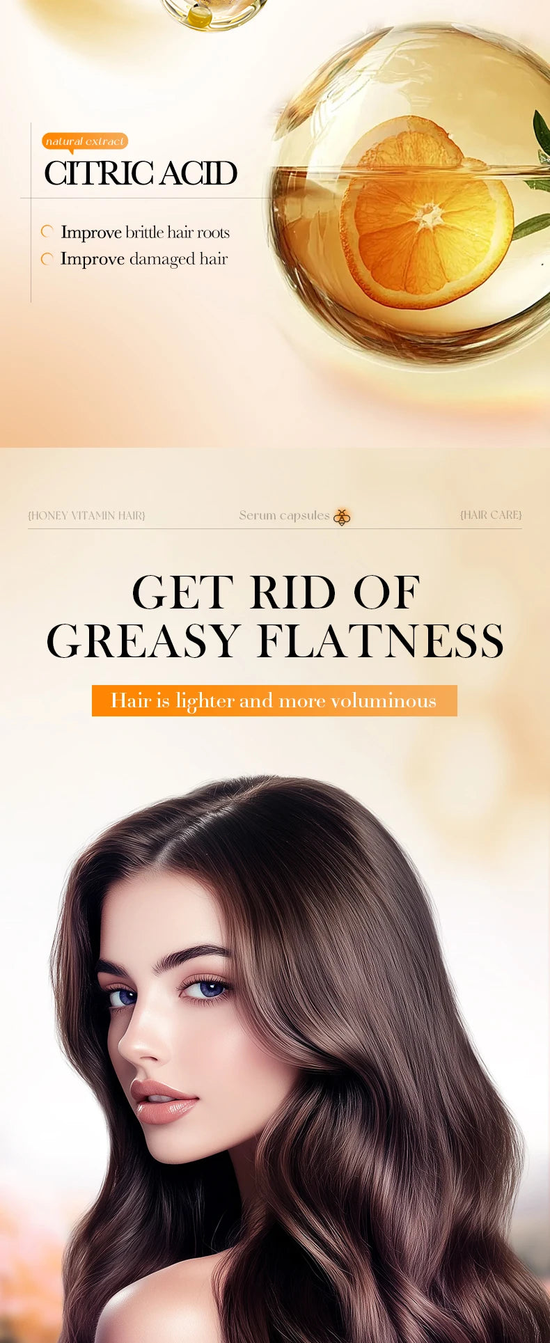 Hair Repair Vitamin Serum Capsules for Smooth Frizzy Hair