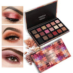 18-Color Professional Eyeshadow Palette for Versatile Makeup Looks